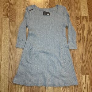 Saturday Sunday Anthropologie Gray Knit Dress Size M Scoop Neck W/ Pockets